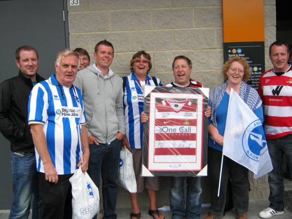 Doncaster Rovers Supporters Club present a framed shirt