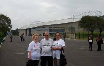 Sarah, John and Liz after the walk
